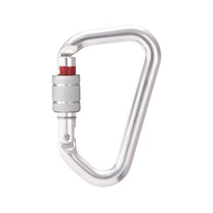 Aluminium Screw Locking Karabiner With Lock Indicator